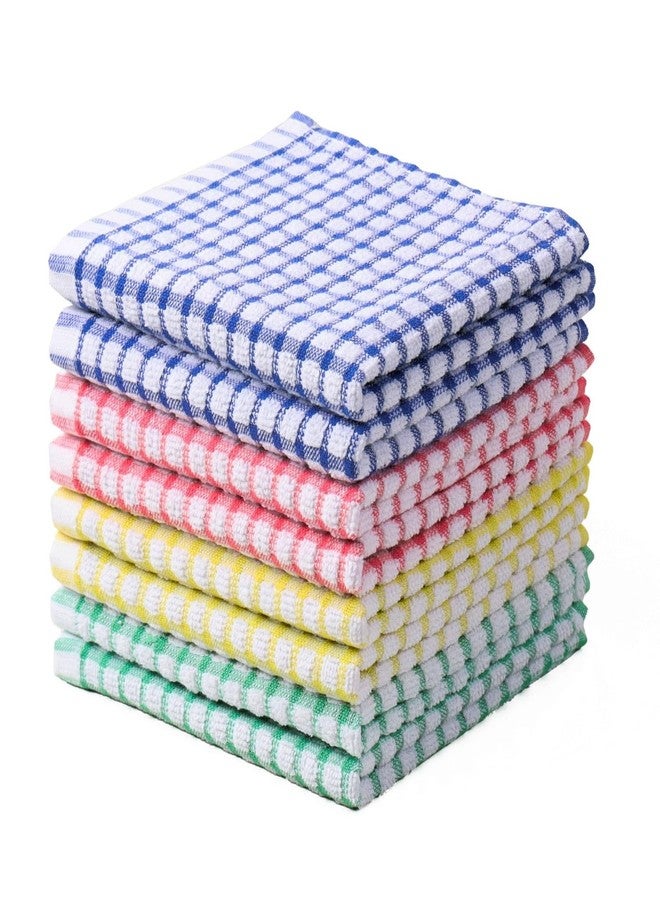 Oeleky Dish Cloths for Kitchen Washing Dishes, Super Absorbent Dish Rags, Cotton Terry Cleaning Cloths Pack of 8, 12x12 Inches - Image 1