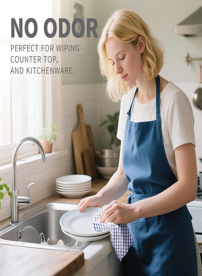 Oeleky Dish Cloths for Kitchen Washing Dishes, Super Absorbent Dish Rags, Cotton Terry Cleaning Cloths Pack of 8, 12x12 Inches - Image 3