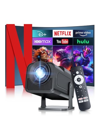 Netflix Licensed Smart Projector– Android 13, WiFi 6, Bluetooth 5.3, Native 1080P, 400 ANSI Lumens, Auto Keystone - pzsku/Z03A7D0B1AA5D1340E613Z/45/1748870776/2470d7a8-a7bb-492c-a48e-78c272ac9f5b