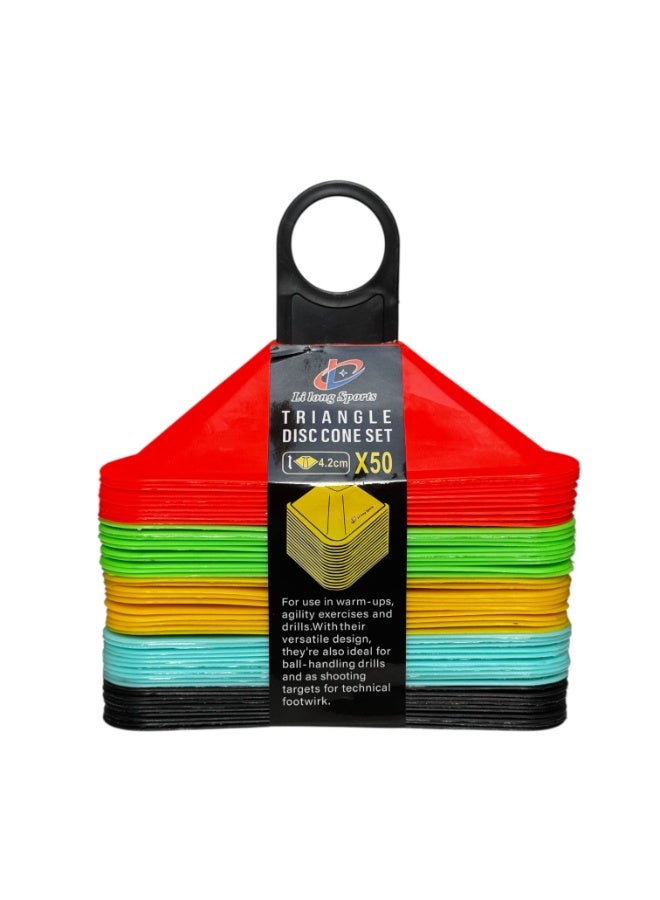كيوشوب أقماع تدريب رياضية مخروطية – Training Cones لكرة القدم والتمارين الرياضية – أقماع تحديد المسار للتدريب واللياقة - Image 1