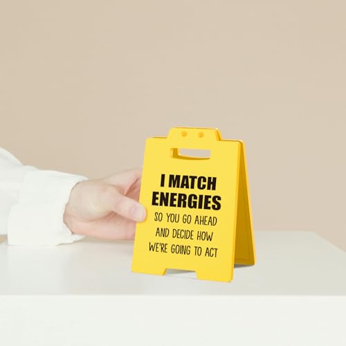 MAMAGIFTREE I Match Energies - Funny Desktop Decor Sign - Humorous Office Gifts for Coworkers, Bosses, Staffs, Managers, Team Members and Friends - Cute and Sarcastic Accessories for Office Desk Home Workspaces - Image 4