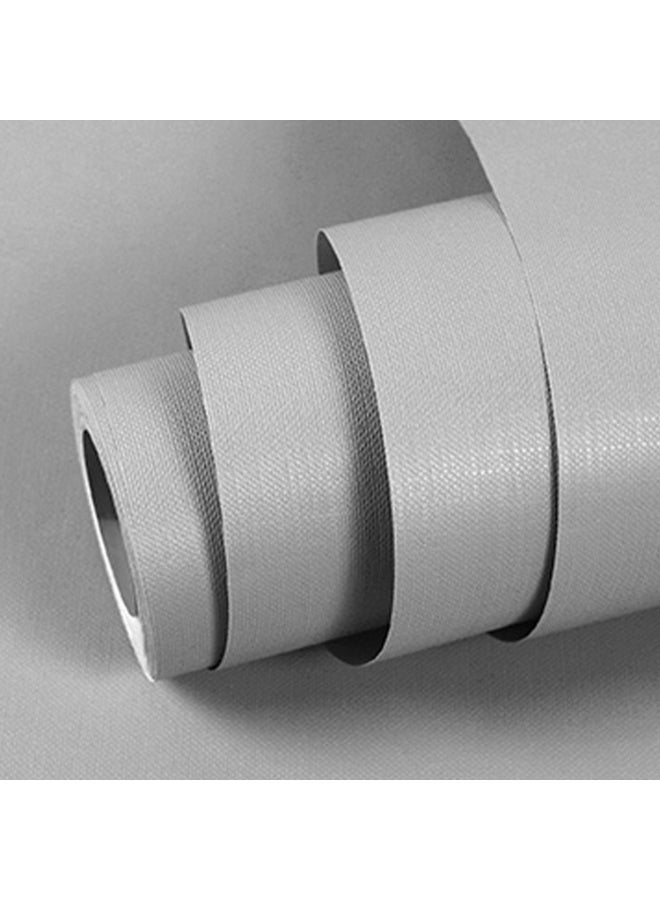 نوايوو ورق جدران قابل للتقشير واللصق، 40 سم × 10 م، ورق جدران لاصق مقاوم للماء، ورق جدران ذاتي اللصق، لفافة فينيل لتزيين الجدران والمطبخ وغرفة النوم (رمادي فاتح) - Image 2