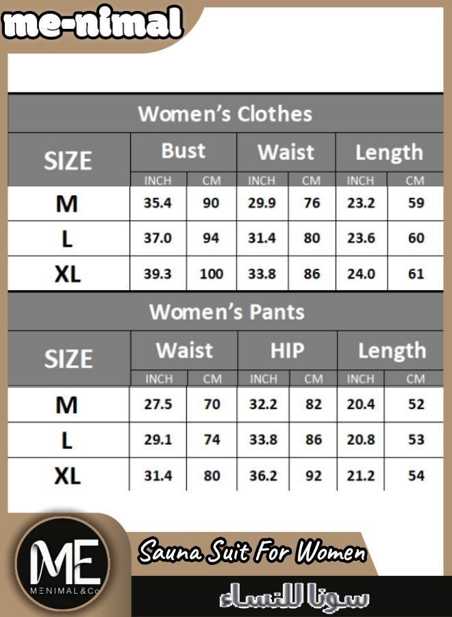 me-nimal Women's Sauna Suit Sweat Set for Weight Loss, Zipper Long Sleeve Top & High-Waist Shaping Pants with Gloves &  Socks - Image 4