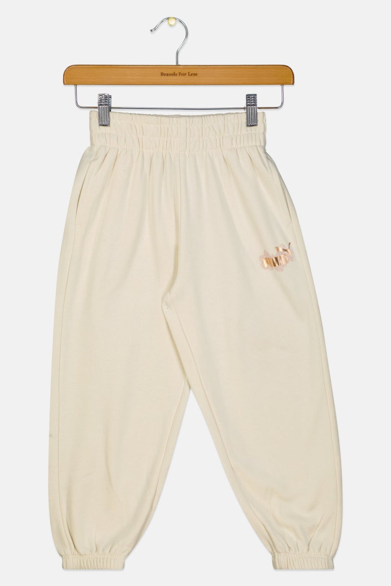 PUMA Kids Girl Sportswear Fit Outdoor Jogger Pants, Off White - Image 1