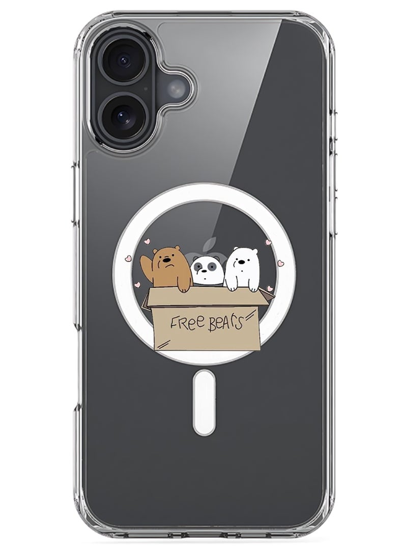 Theodor Magnetic Case for Apple iPhone 17 Compatible with MagSafe Wireless Charging, Shockproof Phone Bumper Cover - We are bears - Image 1