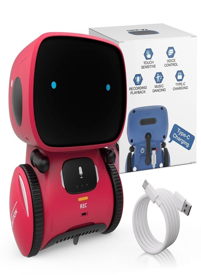98K Robot Toys for Girls and Boys Rechargeable, Voice and Touch Sensor Robots Interactive Talking Smart Partner and Teacher with Singing, Dancing, Repeating, Toy Gifts for Kids Age 3 and Up - Image 1