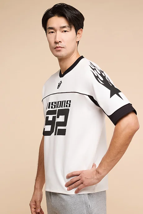 أر أند بي Printed T-Shirt with Crew Neck and Short Sleeves