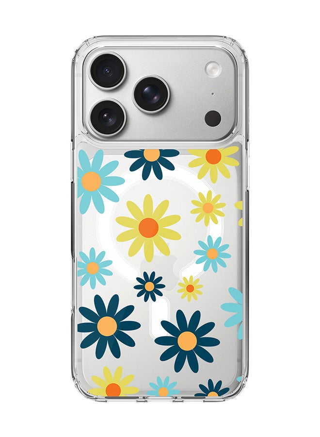 Stylizedd Classic Clear MagSafe Case for iPhone 17 Pro , Hybrid Soft Case Flexible Edges Anti Drop TPU PC Gel Thin Transparent Cover [ Designed for iPhone 17 Pro ] - Pick A Daisy