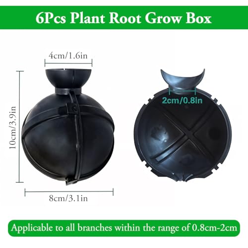 HASTHIP® 6-Pack Plant Rooting Ball - Air Layering Propagation Ball - Reusable Rooting Pods for Plant Cloning - Garden Grafting Tools for Indoor/Outdoor Plants Growth - Eco-Friendly Gardening Tool Kit - Image 2