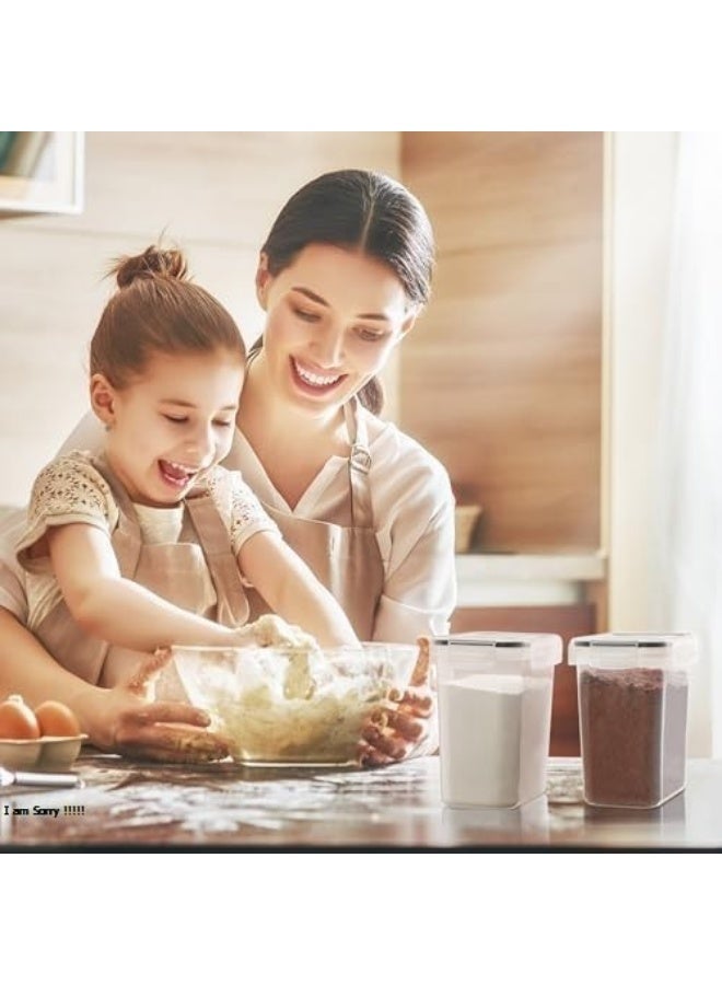 Green Tiger Airtight Food Storage Containers 12 Pieces 1.5qt / 1.6L- Plastic BPA Free Kitchen Pantry Storage Containers for Sugar, Flour and Baking Supplies - Dishwasher Safe - Include 24 Labels, Black - Image 3