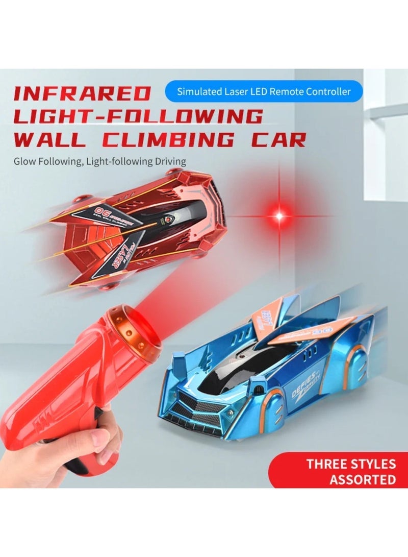 MIXDE Wall Climbing Remote Control Car Dual Mode 360° Rotating RC Stunt Cars with Headlight Rechargeable Toys for Boys Gift for Kids - Image 2