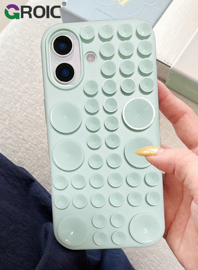GROIC Silicone Suction Cup Phone Case for iPhone 17, Self-Adhesive Grip Cover for Smooth Surfaces, No-Slip Grip, Shockproof Protection for iphone 17  (Sky Blue) - Image 2