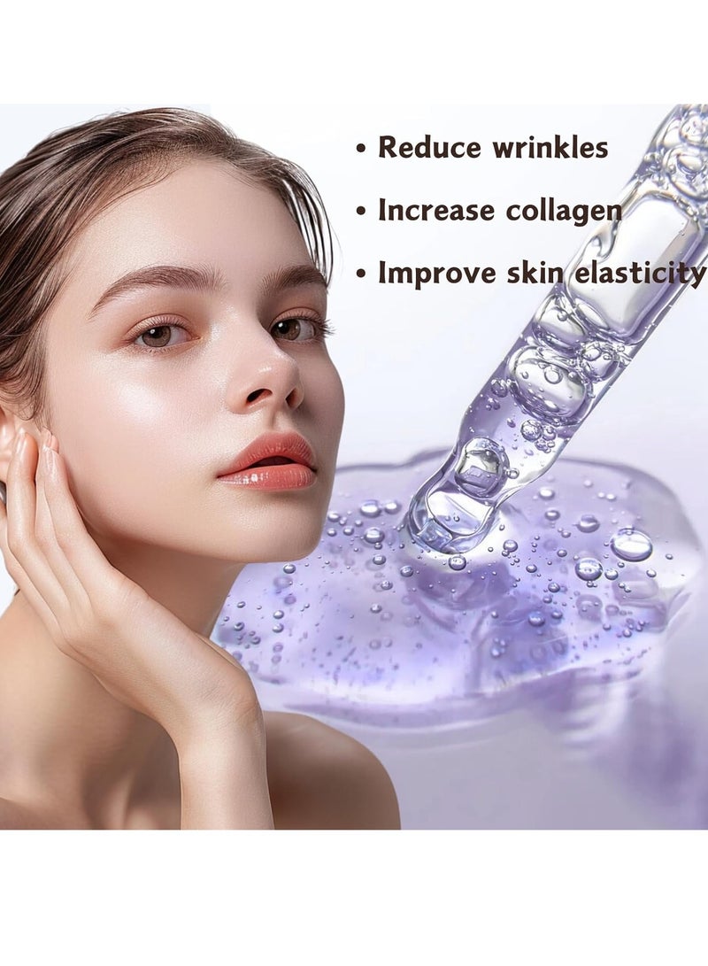 Rozino سيروم الببتيد لرفع وشد الوجه، سيروم مضاد للشيخوخة مع حمض الهيالورونيك، فيتامين C و E، سيروم مرطب للنساء، لرفع الوجه - سيروم للوجه لشد ورفع (30 مل) - Image 3