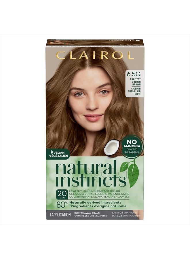 CLAIROL صبغة شعر ديمي دائمة من ناتشورال إنستينكتس، لون بني ذهبي فاتح 6.5G، عبوة واحدة - Image 1