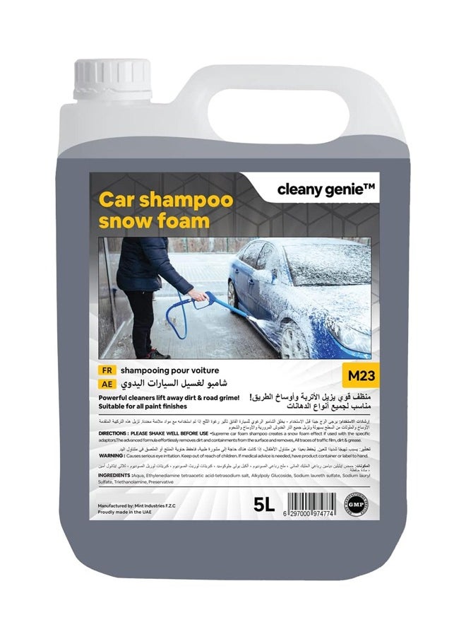 cleany genie Snow Foam Car Wash Shampoo 5L  - Image 1