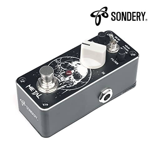 Sondery Metal Distortion Pedal for Electric Guitars, 3 Modes of Solo Turbo and Normal, Warm Smooth Wide Range of Vintage Distortion Sound, Mini Effect Pedal True Bypass, Art Design Series - Image 2