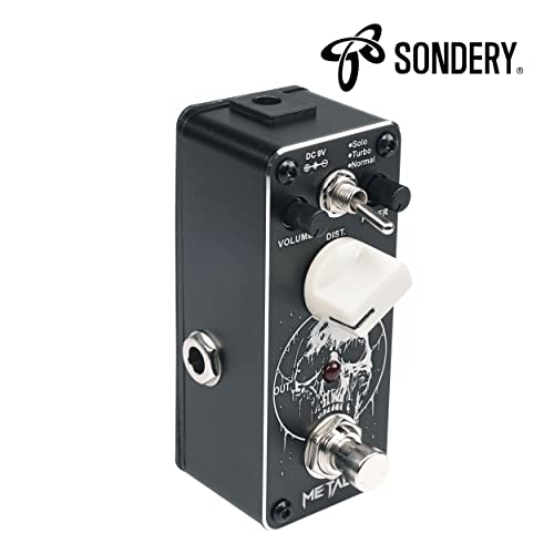 Sondery Metal Distortion Pedal for Electric Guitars, 3 Modes of Solo Turbo and Normal, Warm Smooth Wide Range of Vintage Distortion Sound, Mini Effect Pedal True Bypass, Art Design Series - Image 4