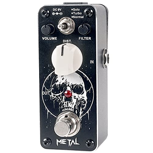 Sondery Metal Distortion Pedal for Electric Guitars, 3 Modes of Solo Turbo and Normal, Warm Smooth Wide Range of Vintage Distortion Sound, Mini Effect Pedal True Bypass, Art Design Series - Image 1