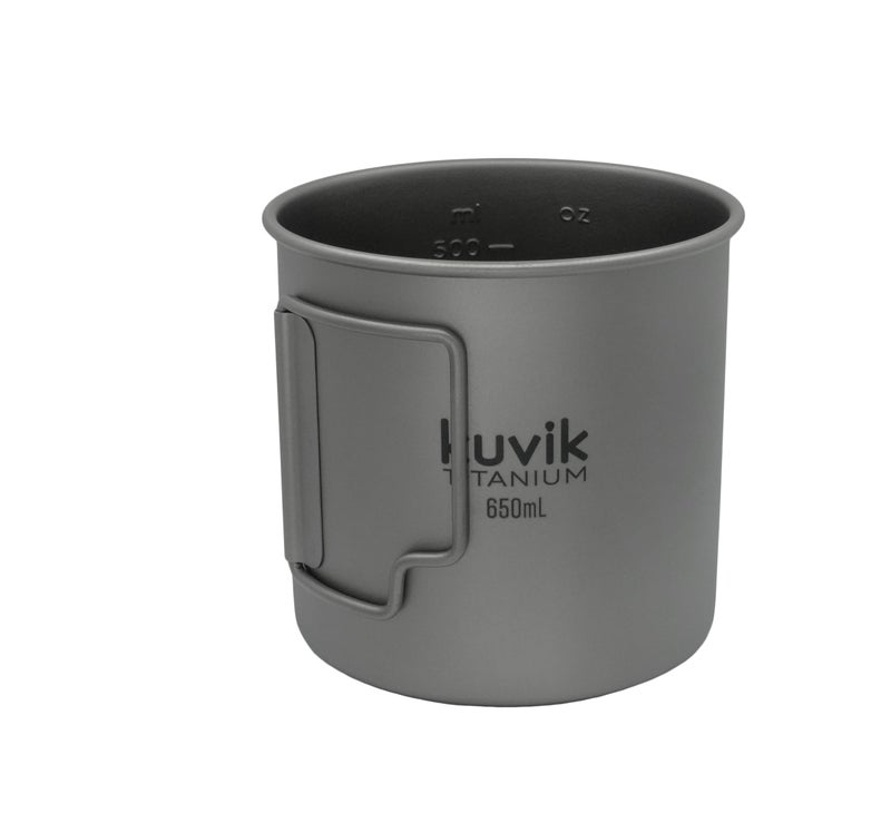 Kuvik Titanium Pot with Lid 650ml (22 oz) - Ultralight and Compact Pot for Backpacking, Camping, and Survival - Image 3