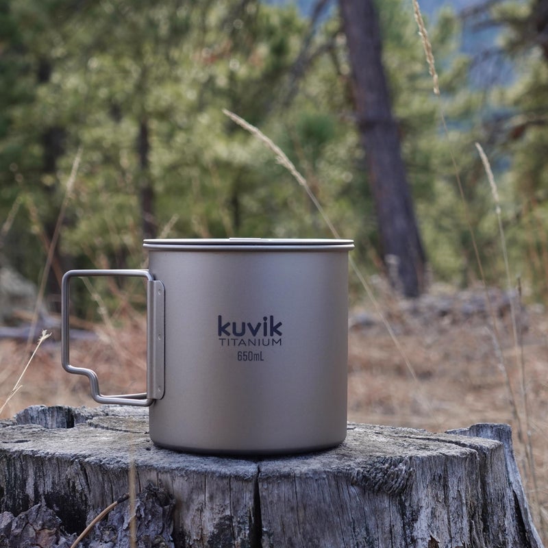 Kuvik Titanium Pot with Lid 650ml (22 oz) - Ultralight and Compact Pot for Backpacking, Camping, and Survival - Image 5