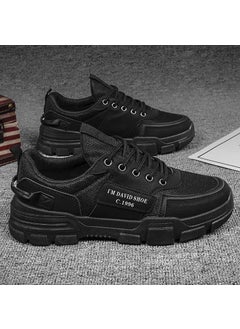 2021 New Summer Mens Work Safety Shoes Trendy Korean Style Casual Breathable Mesh Shoes Non-Slip Comfortable Sneakers GR-0803 Black