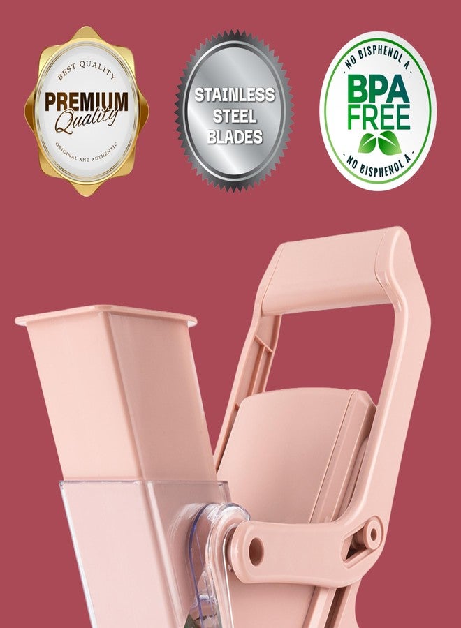 EMSON Safe Mandoline Slicer for Kitchen, All in 1 Mandoline Slicer for Food Works as Potato Slicer, Vegetable Slicer, Food Slicer, French Fry Cutter and More with 5 Blades and Storage Container - Image 5