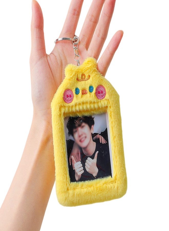 JUMISEE Cute Plush Kpop Photocard Holder with Keychain, Cartoon Photo Sleeve ID Bank Credit Card Holder Protector - Image 2