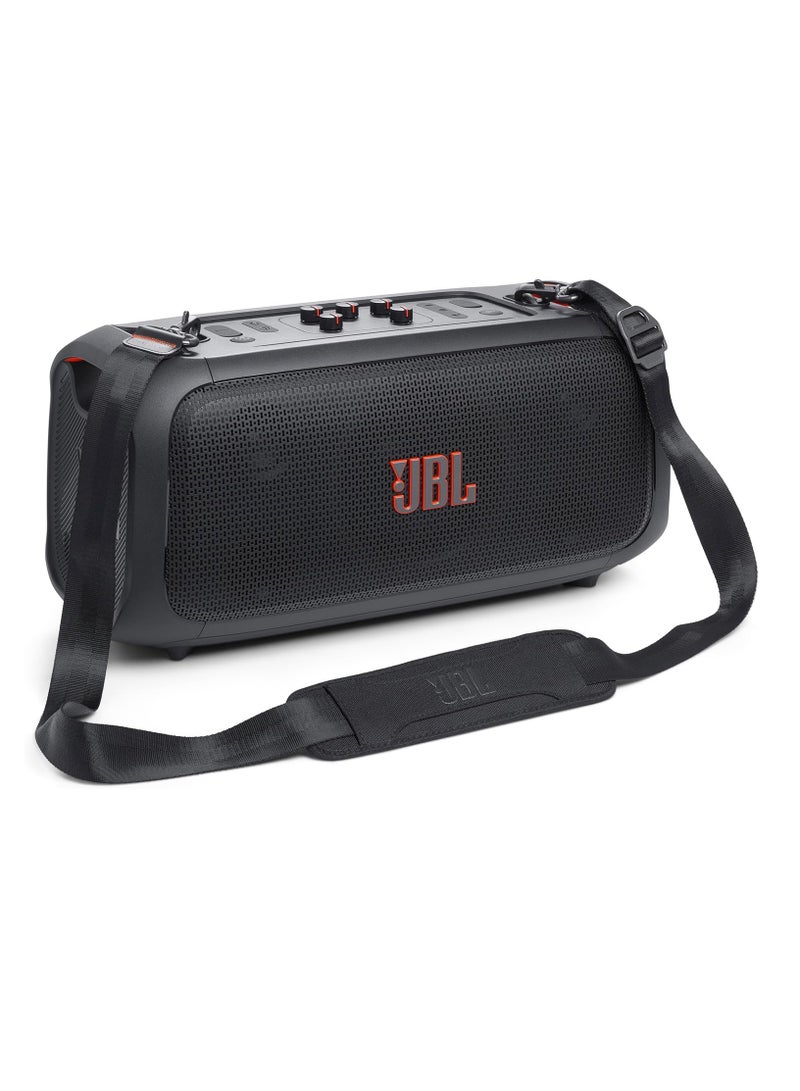 JBL Partybox On-The-Go Essential Portable Party Speaker With Built-In Lights And Wireless Mic Black - Image 3