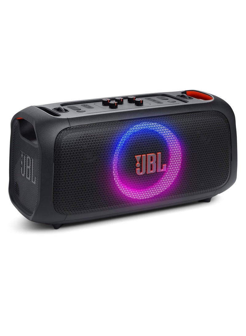 JBL Partybox On-The-Go Essential Portable Party Speaker With Built-In Lights And Wireless Mic Black - Image 4
