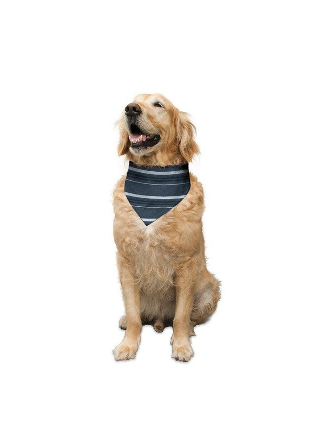 rusepin Reversible Dog Bandana Rang Barse Printed 100% Cotton Solid And Striped Adjustable Snap Button For Dogs/Large - Image 2