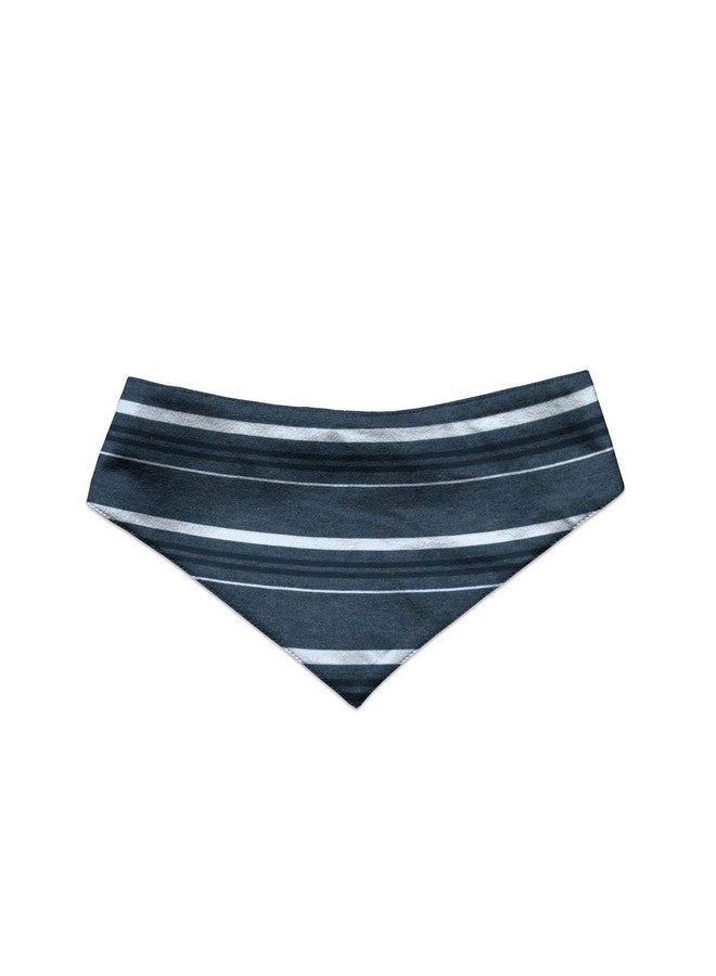 rusepin Reversible Dog Bandana Rang Barse Printed 100% Cotton Solid And Striped Adjustable Snap Button For Dogs/Large - Image 4