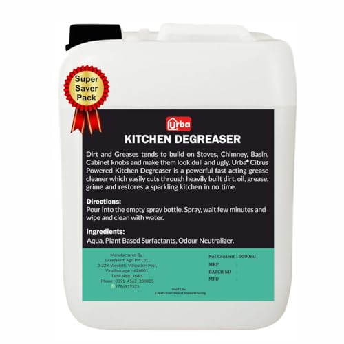 Urba Kitchen Cleaner Refill Pack 5L | Citrus Powered Degreaser for Stove, Counters, Hood & Pots | Super Saver Pack - Image 2