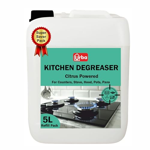 Urba Kitchen Cleaner Refill Pack 5L | Citrus Powered Degreaser for Stove, Counters, Hood & Pots | Super Saver Pack - Image 1