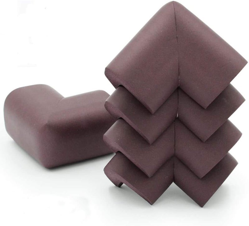 SIYANSHU Corner Protector Baby Proofing Safety Corner Edge Guards, Furniture Table Sharp Corner Guard Protectors Bumper for Baby Child Kids (Pack of-4, Brown) - Image 1