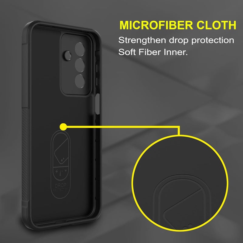 ZAPCASE غطاء خلفي لجهاز سامسونج جالاكسي A17 5G | غطاء سحري من السيليكون السائل مع حماية للكاميرا | أسود - Image 4