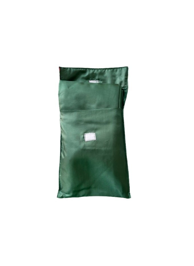 Generic - GRASS GREEN prayer cloth polyester 3 peace's set top skirt and bag light weight to carry in your bag easy to wash nontransparent   don’t miss your SALAH - Image 1