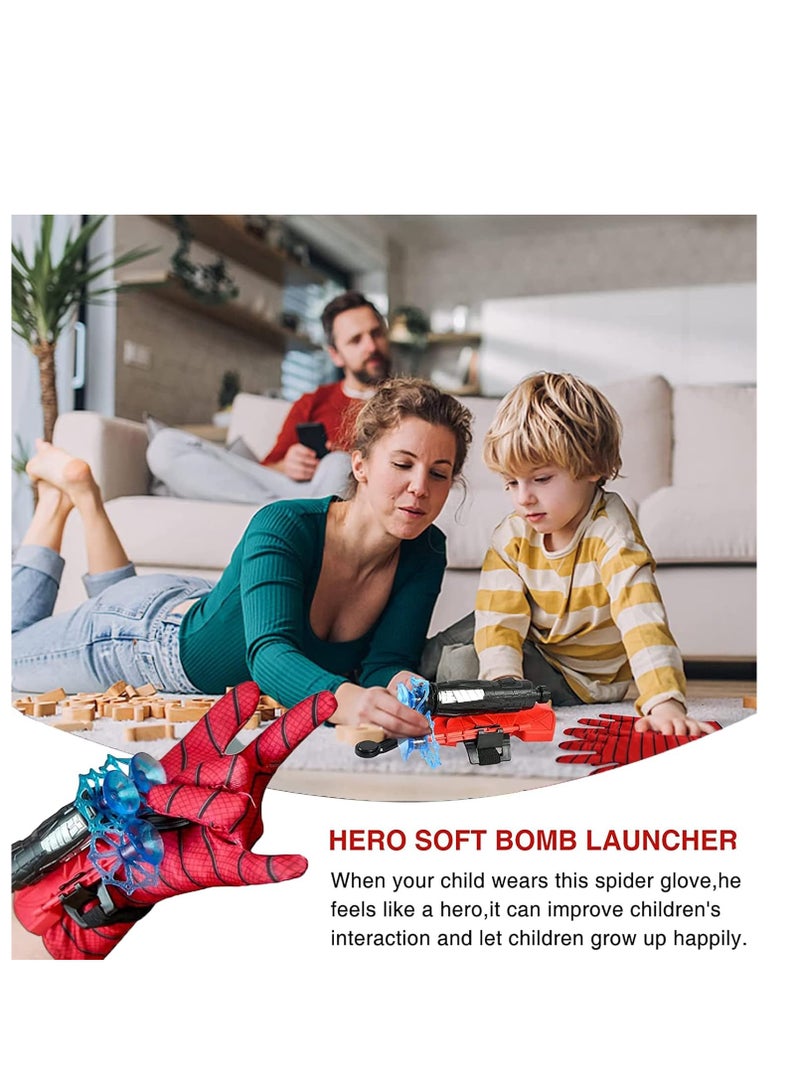 TOYS-EGYPT Spider-Man Launcher Gloves, Set of 2 Spiderman Hero Gloves for Kids, Spider Web Launcher, Hero Launcher Gloves, Spiderman Toy Glove, Hero Launcher for Kids for Costume Parties - Image 5