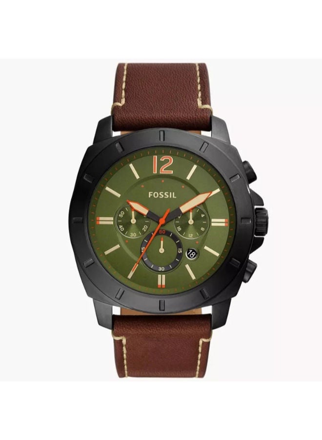 FOSSIL Men Leather Chronograph Wrist Watch BQ2760 - Image 1