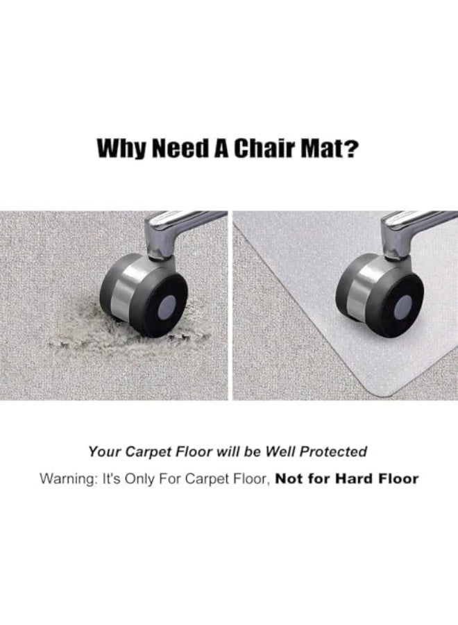 Carpet Chair Mat, 48" x 36" PVC Home Office Desk Chair Mat for Floor Protection, Clear, Studded, BPA Free Matte Anti-Slip with Lip (Color : With Lip) - Image 4