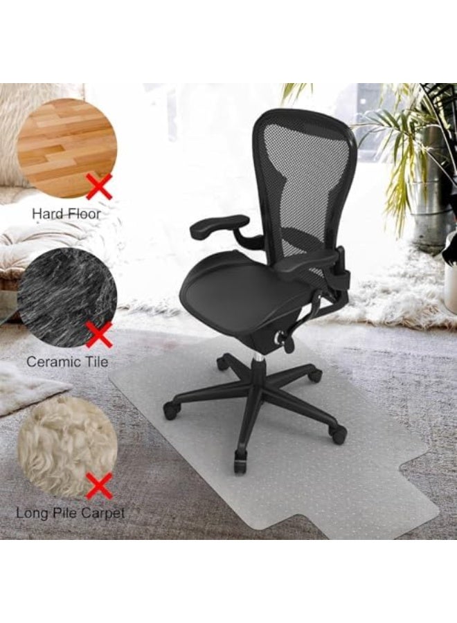 Carpet Chair Mat, 48" x 36" PVC Home Office Desk Chair Mat for Floor Protection, Clear, Studded, BPA Free Matte Anti-Slip with Lip (Color : With Lip) - Image 3