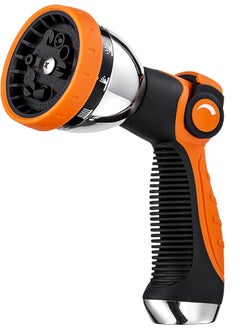 Garden Hose Nozzle, 8 Spray Modes Heavy Duty High Pressure Water Hose Nozzle, Thumb Control On/Off Valve, Hose Sprayer for Garden and Lawn Watering, Cleaning, Pets and Car Washes