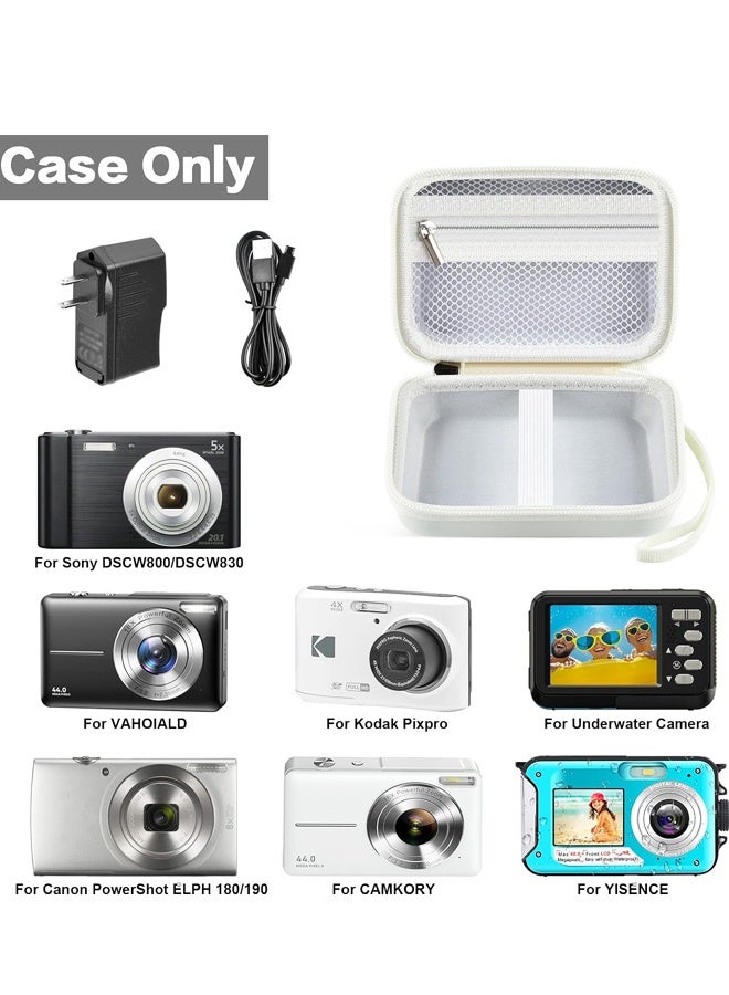 حافظة كاميرا رقمية متوافقة مع كاميرات CAMKORY/YISENCE/VAHOIALD/Kodak Pixpro/Canon PowerShot ELPH 180 190/Sony DSCW800 DSCW830 Kids Camera - Image 3