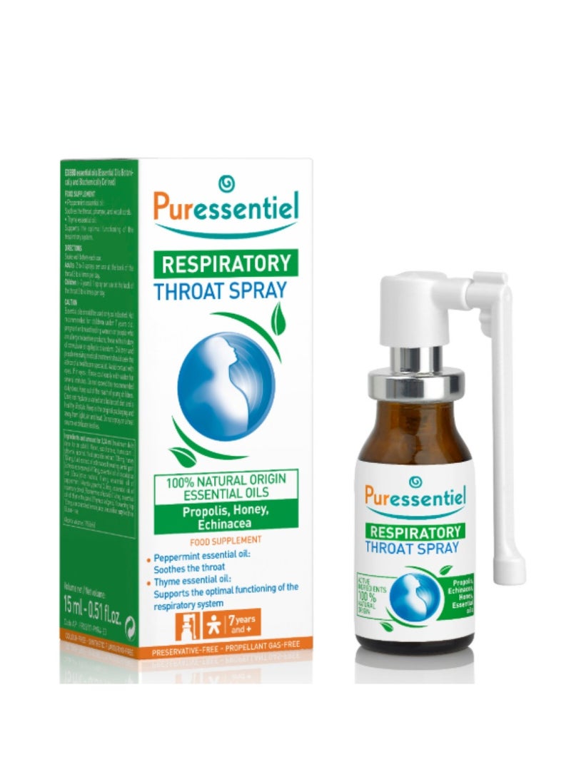 Puressentiel Puressentiel Respiratory Throat Spray 15ml  - Image 1