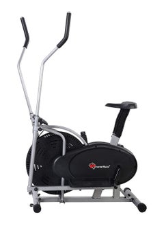 PowerMax Fitness PowerMax Fitness EH-200 Orbitrek Exercise Cycle and Elliptical Cross Trainer with Hand Pulse, Comfortable Seat and Smart LCD Display (Black)  - Image 1