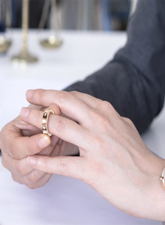 Godyce Love Friendship Rings 18K Gold Plated Silver with CZ Stainless Steel Promise Rings Wedding Band Fashion Love Rings for Her Women with Gifts Box (8, Rose gold) - Image 5