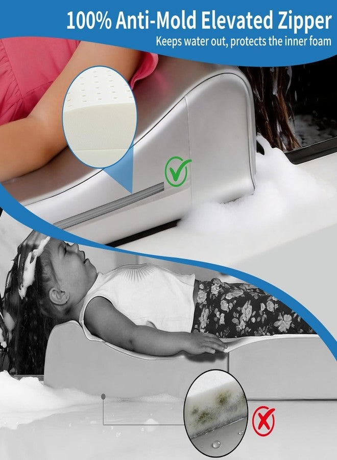 PlentiVive Hair Washing Station for Kids, Foldable Shampoo Mat for Kids with Waterproof Splash Guard, Ergonomic Sink Head Rest for Washing Hair, Anti-Slip Tear-Free Shampoo Buddy for Toddlers - Image 4