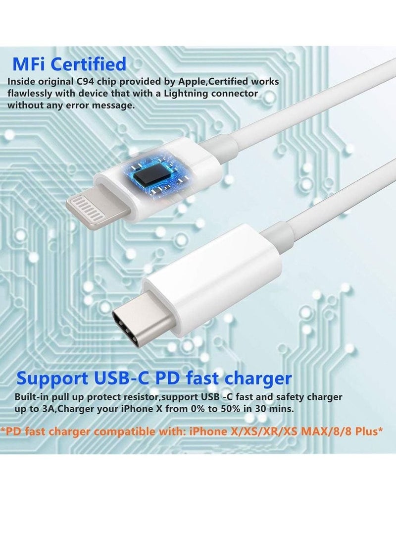 Generic USB C to Lightning Cable 6.6ft [Apple MFi Certified] PD Fast Charging and Hi-speed Syncing Cord Compatible with iPhone X/XS/XR/XS MAX  - Image 3