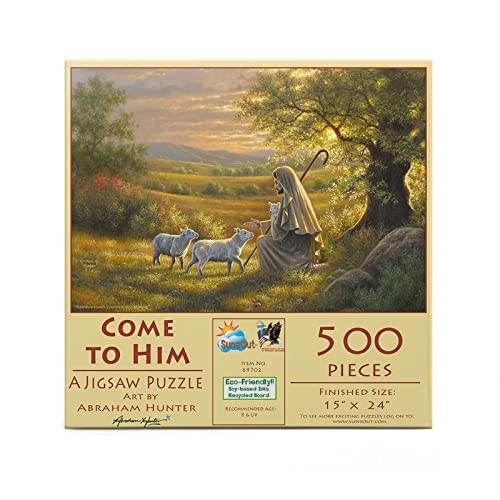 SUNSOUT INC  Come to Him  500 pc Jigsaw Puzzle by Artist Abraham Hunter  Finished Size 15 x 24  MPN 69702 - Image 1