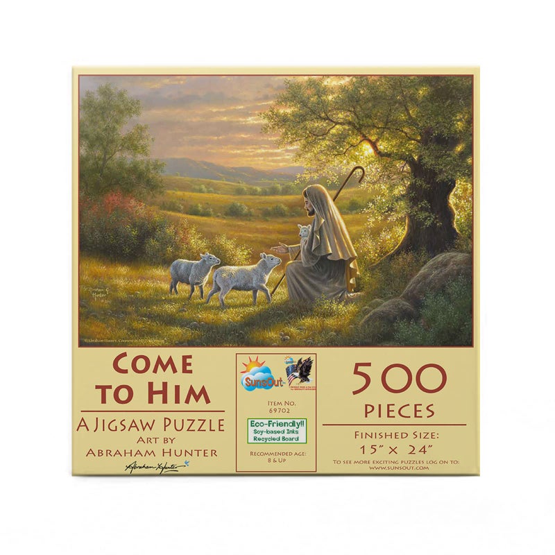 SUNSOUT INC  Come to Him  500 pc Jigsaw Puzzle by Artist Abraham Hunter  Finished Size 15 x 24  MPN 69702 - Image 2