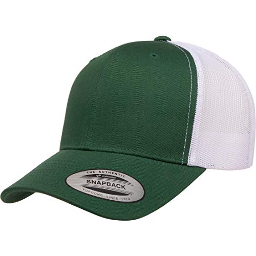 Yupoong YP Classics Retro Trucker Cap EvergreenWhite OSFA - Image 1